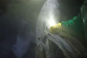 果洛消防水池堵漏现场